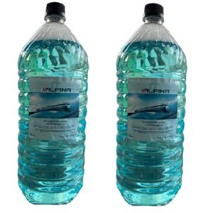 محلول شیشه‌شوی خودرو آلپینا مدل as4 حجم 2500 میلی لیتر مجموعه 2 عددی